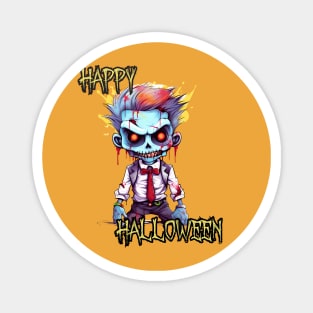 Spooky Zombie Boy Happy Halloween Magnet